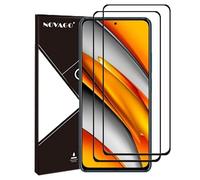 NOVAGO Compatible avec Xiaomi Poco F3/F3 GT/F4/F4 GT/Black Shark 4 5G/4 Pro/Shark 4S/4S Pro/Shark 5/5 Pro/5RS-Pack de 2 Films Verre trempé Protection écran 9H, couvre tout écran