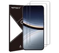 NOVAGO Compatible avec Xiaomi Poco F7 5G -Pack de 2 Films Protection écran en Verre trempé Solide 9H (Transparent), ne Couvre Pas la totalité de l'écran