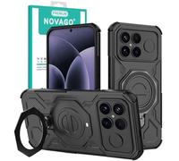 NOVAGO Compatible avec Xiaomi Poco F8 Ultra 5G - Coque de Protection Renforcée Antichoc avec Anneau Support Rotatif (Bague) et Fonction Béquille