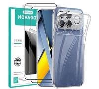 NOVAGO Compatible avec Xiaomi Poco F8 Ultra 5G - Pack Complet- Coque Résistante Transparente + 2 Films vitre Protection écran Verre trempé