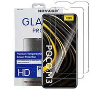 NOVAGO Compatible avec Xiaomi Poco M3 et Redmi 9T - Lot de 2 Films Protection Écran Verre Trempé 9H - Case Friendly Anti Rayure et Ultra Fin 0.33mm