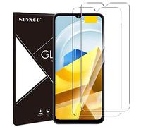 NOVAGO Compatible avec Xiaomi POCO M5 4G/ POCO M4 5G -Pack de 2 Films Protection écran en Verre trempé Solide 9H (Transparent, Compatible Coque)
