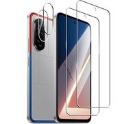 NOVAGO Compatible avec Xiaomi Poco M7 4G - Pack de 4 Films vitre verre trempé donc 2 pour écran et 2 pour l'objectif caméra arrière