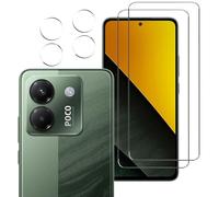 NOVAGO Compatible avec Xiaomi Poco M7 Pro 5G - Pack de 4 Films vitre Verre trempé Donc 2 pour écran et 2 pour l'objectif caméra arrière
