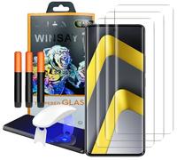 NOVAGO Compatible avec Xiaomi POCO M8 5G/Redmi Note 15 5G - 3 Films écran verre trempé incurvé résistant avec colles et lampe fournies