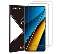 NOVAGO Compatible avec Xiaomi Poco X6 5G/Poco X6 Pro 5G/Poco M6 Pro 4G/Poco F7 Pro -Pack de 2 Films Protection écran vitre Verre trempé Solide