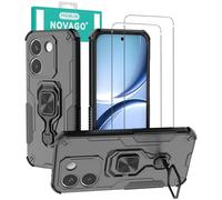 NOVAGO Compatible avec Xiaomi POCO X8 Pro - Pack Complet 3 en 1 - Coque Antichoc avec Anneau Support Anti Chute et 2 Films Verre Trempé 0,33mm 9H