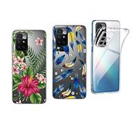 NOVAGO Compatible avec Xiaomi Redmi 10 2022,Redmi 10 2021 6.5'' 4G (Pas pour Redmi 10 5G) - Pack de 3 Coques Transparentes Souple Solide Anti Choc avec Impression Motifs Divers Originaux (Pack 3)