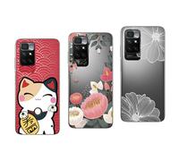 NOVAGO Compatible avec Xiaomi Redmi 10 2022,Redmi 10 2021 6.5'' 4G (Pas pour Redmi 10 5G) - Pack de 3 Coques Transparentes Souple Solide Anti Choc avec Impression Motifs Divers Originaux (Pack 2)