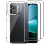 NOVAGO Compatible avec Xiaomi Redmi 15C 4G/5G et Poco C85 4G /5G - Pack Complet - Coque Résistante Transparente + 2 Films vitre Protection écran en Verre trempé résistant