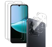 NOVAGO Compatible avec Xiaomi Redmi 15C 4G/5G - Pack de 4 Films vitre verre trempé donc 2 pour écran et 2 pour l'objectif caméra arrière