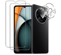 NOVAGO Compatible avec Xiaomi Redmi A3 4G / Xiaomi Redmi A3X - Pack de 4 Films vitre verre trempé donc 2 pour écran et 2 pour l'objectif caméra arrière