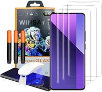 NOVAGO Compatible avec Xiaomi Redmi Note 13 Pro+ 5G / Redmi Note 13 Pro Plus 5G - Pack de 3 Films Protection Écran Verre Trempé Incurvé - Technologie Colle UV avec Lampe Fournie - Dureté 9H