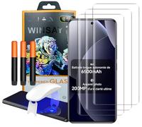 NOVAGO Compatible avec Xiaomi Redmi Note 15 Pro 4G - Pack de 3 Verres Trempés 3D Incurvés avec Technologie Colle UV Liquide + Lampe de Séchage - Protection Écran Invisible (Installation sans Bulles)