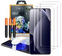 NOVAGO Compatible avec Xiaomi Redmi Note 15 Pro Plus 5G / Note 15 Pro+ 5G / Poco M8 Pro 5G -Pack 3 Verres Trempés Protection Écran Incurvés avec Colle et Lampe UV