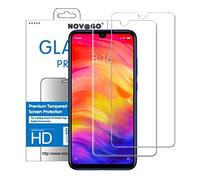 NOVAGO Compatible avec Xiaomi Redmi Note 8, Redmi Note 8 2021, Redmi Note 7/ Note 7 Pro - Pack de 2 films vitre verre trempé protection écran résistant