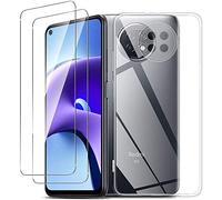 NOVAGO Compatible avec Xiaomi Redmi Note 9T 5G -Pack Complet- Coque Résistante Transparente + 2 Films Protection écran Verre trempé (Transparent)