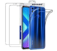 Coque gel transparente pour Huawei Honor 8X et 2 protections écran verre trempé []