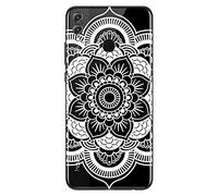 NOVAGO Compatible Huawei Honor 8X / View 10 Lite-Coque en Gel Souple résistante et Solide Anti Choc avec Impression de qualité Durable (x1, Rosace Blanche)