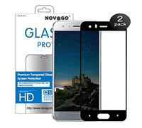 NOVAGO Compatible Huawei Honor 9- Pack de 2 Films en Verre trempé Résistant Couvre la totalité de l'écran (Noir)