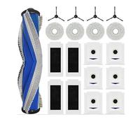 NOVAGO Compatible pour ECOVACS DEEBOT T30 PRO OMNI / T30 OMNI-Kit d'Accessoires complet 1 brosse principale, 4 brosses latérales, 4 filtres, 4 serpillières, 6 sacs à poussière