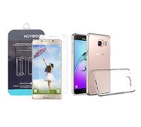 NOVAGO Compatible Samsung Galaxy A5 2016 (A510) Coque Transparente Souple et Solide 2 Films écran en Verre trempé résistant