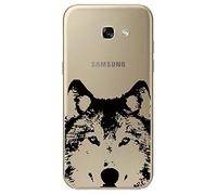 NOVAGO Coque Compatible Samsung Galaxy A3 2017 Coque en Gel Souple Transparente Solide incassable avec Jolie Impression Fantaisie de qualité-Loup