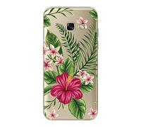 NOVAGO Coque Compatible Samsung Galaxy A3 2017 Coque en Gel Souple Transparente Solide incassable avec Jolie Impression Fantaisie de qualité- Bouquet Exotique