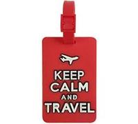 NOVAGO Etiquette à bagages / étiquette valise - Keep Calm and travel rouge G