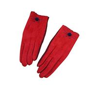 NOVAGO Gants Tactiles Femme - Taille M Universelle | Chauds, Souples, Compatibles Écran Tactile | Nylon & Spandex - Coloris Chat Rouge