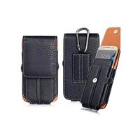NOVAGO Housse Ceinture avec Passant et Mousqueton intégrés pour Smartphone 5.5''-5.8'' Compatible avec GalaxyJ4+,J6+,A7,A8,S8+S9+,A70,A80, iPhone 678 Plus,iPhone XS Max,(L 5.8'').