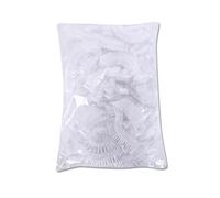 NOVAGO- Lot 100 Charlottes 53 cm Jetables Bonnet douche Protection Cheveux plastique pour divers usages esthétique Médical, Restauration, Agro-Alimentaire, Industrie, Beauté