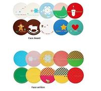 NOVAGO Lot de 20 Mini Cartes de NOËL + enveloppes et Stickers colorés