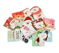 NOVAGO -Lot de 20 mini petites cartes de NOËL pliable, décoration Noel,carte de voeux Noël/Noel/Christmas en papier cartonné