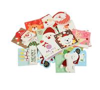 NOVAGO -Lot de 20 mini petites cartes de NOËL pliable, décoration Noel,carte de voeux Noël/Noel/Christmas en papier cartonné