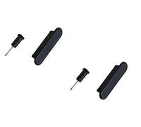 NOVAGO Lot de 4 Bouchons Noir Anti-poussière Compatible avec iPhone 4/4S, iphone3, iPod/iPad1, (Existe Aussi en Blanc dans Notre Boutique