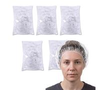 NOVAGO- Lot de 500 Charlotte plastique 53 cm Jetables Bonnet douche Protection Cheveux pour divers usages Restauration, Agro-Alimentaire, Industrie, Beauté, 53cm.
