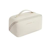 NOVAGO Mini Vanity Trousse Toilette Compacte, Trousse Maquillage, Pochette cosmétique, Organiseur de Maquillage (Creme)