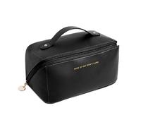 NOVAGO Mini Vanity Trousse Toilette Compacte, Trousse Maquillage, Pochette cosmétique, Organiseur de Maquillage (Noir)