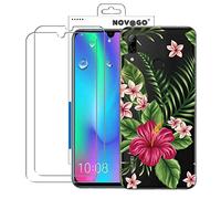 NOVAGO Pack Compatible avec Huawei P Smart 2019 / Honor 10 Lite - Coque Souple Imprimée Motif Exotique + 2 Films Écran Verre Trempé 9H
