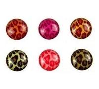 NOVAGO Pack de 6 Autocollants Stickers Bouton Home pour décorer iPhone 4/4S, iPhone 5/5C, iPad, iPad 2, iPad Mini (Leopard)