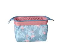 NOVAGO Petite Trousse de Toilette Compact Pliable, Trousse Maquillage, Pochette cosmétique Fleurie Style Japonais (Rose)