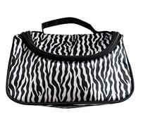 NOVAGO Petite Trousse de Toilette Compact Pliable, Trousse Maquillage, Trousse multiusage Pochette cosmétique Fleurie Style Japonais (Zebre)