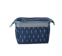 NOVAGO Petite Trousse de Toilette Compacte Pliable, Trousse Maquillage, Pochette cosmétique Style Japonais (Bleu)