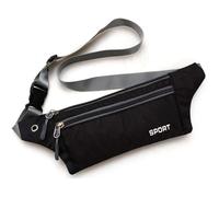 NOVAGO Pochette sécurisée, Pochette Voyage, Sac Banane Discret pour Passeport, Carte de crédit, Papiers d'Identité (Noir)