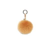 NOVAGO Pompon Bijou de sac en fourrure, qualité supérieure garantie, diamètre 13 cm (Renard/Camel)