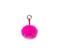 NOVAGO Pompon Bijou de sac en fourrure , qualité supérieure garantie , diamètre 13 cm ( Renard / Fucshia )