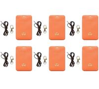Novago Porte Badge, Porte Carte Ou Porte Titre de Transport - Pack de 6 (Orange)