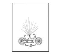NOVAGO Tableau(Toile) à Empreintes pour Les invités pour Les événements comme Mariage, Anniversaire, baptême, Communion... (Deux Cartouches colorées offertes) (60x75 cm, Ballon)