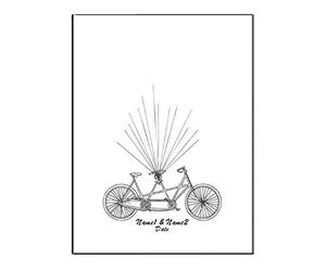 NOVAGO Tableau(Toile) à Empreintes pour Les invités pour Les événements comme Mariage, Anniversaire, baptême, Communion... (Deux Cartouches colorées offertes) (60x75 cm, Ballon)